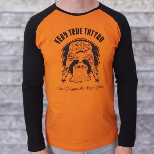 golden lady tattoo longsleeve black-orange